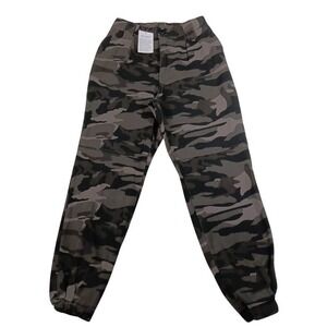 GUESS Pants Kids Small Brown Camouflage Jogger‎ Elastic Waist Cuffed Casual